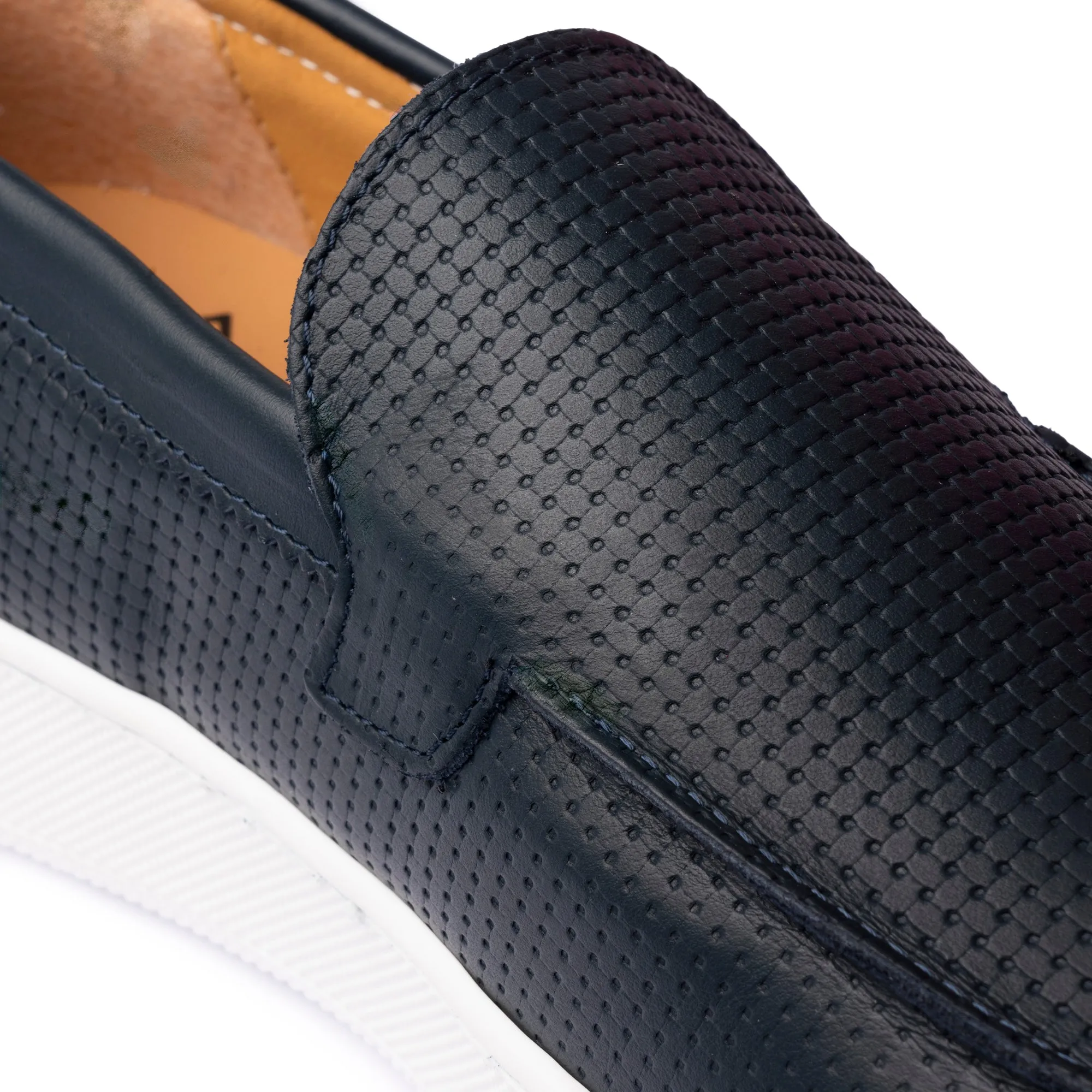 Soft in pelle slip on uomo