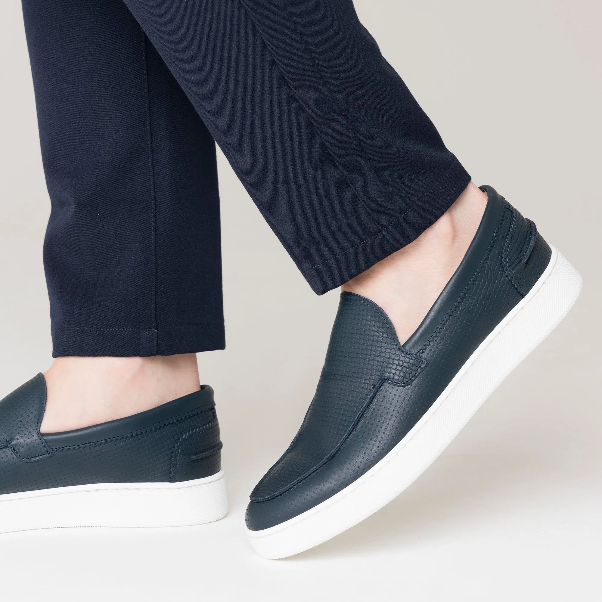 Soft in pelle slip on uomo