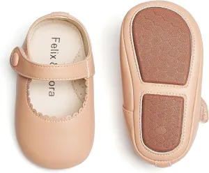 Soft Sole Baby Dress Shoes - Infant Baby Walking Shoes Moccasinss Rubber Sole Crib Shoes.