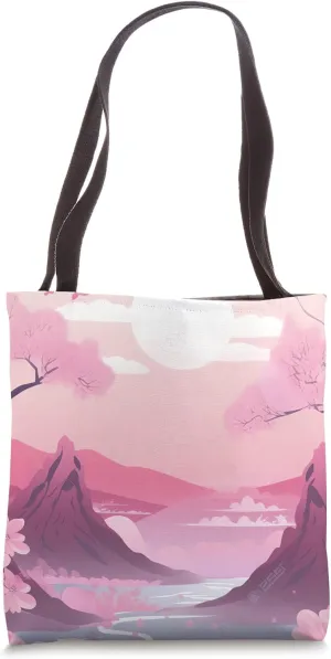 Soft Symphony Peaks Blossom Ballet in Pastel Colors Tote Bag
