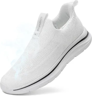 Sosenfer Mens Slip On Hands Free Walking Sneakers Slip in Breathable Athletic Running Shoes Ultra Lightweight Non Slip Tennis Shoes Workout Sneakers for Gym