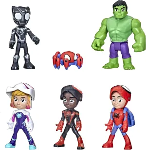 Spidey and his Amazing Friends Marvel Hero Reveal Multipack with Mask-Flip Feature, 4-Inch Action Figure Toys, Kids 3  (Amazon Exclusive)