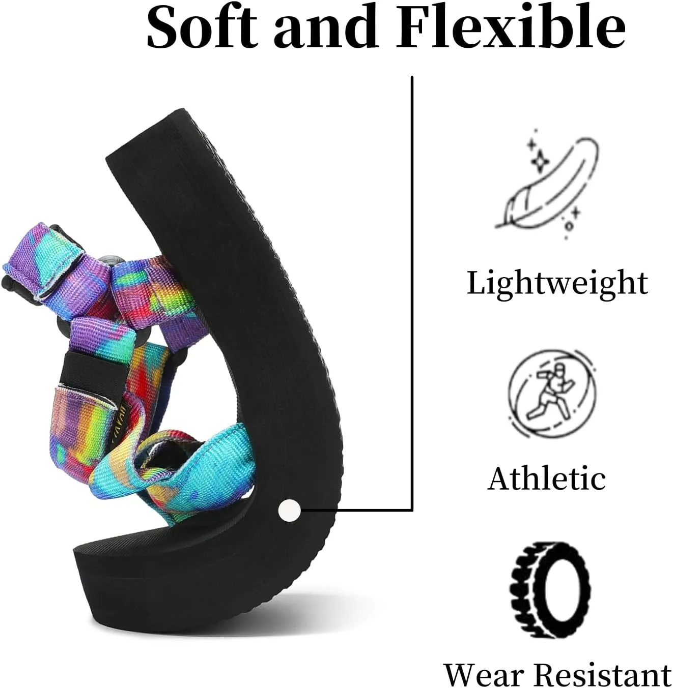 Sport Walking Water Sandals for Women with Arch Support & Adjustable Straps Platform Sandals Women Height Increase