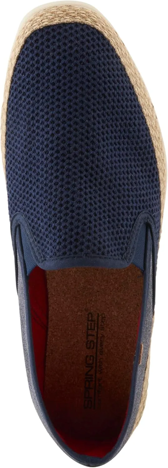 Spring Step Men's Putman Espadrilles – Lightweight Slip-On Summer Shoes with Cork Insole and Rubber Outsole, Made in Spain
