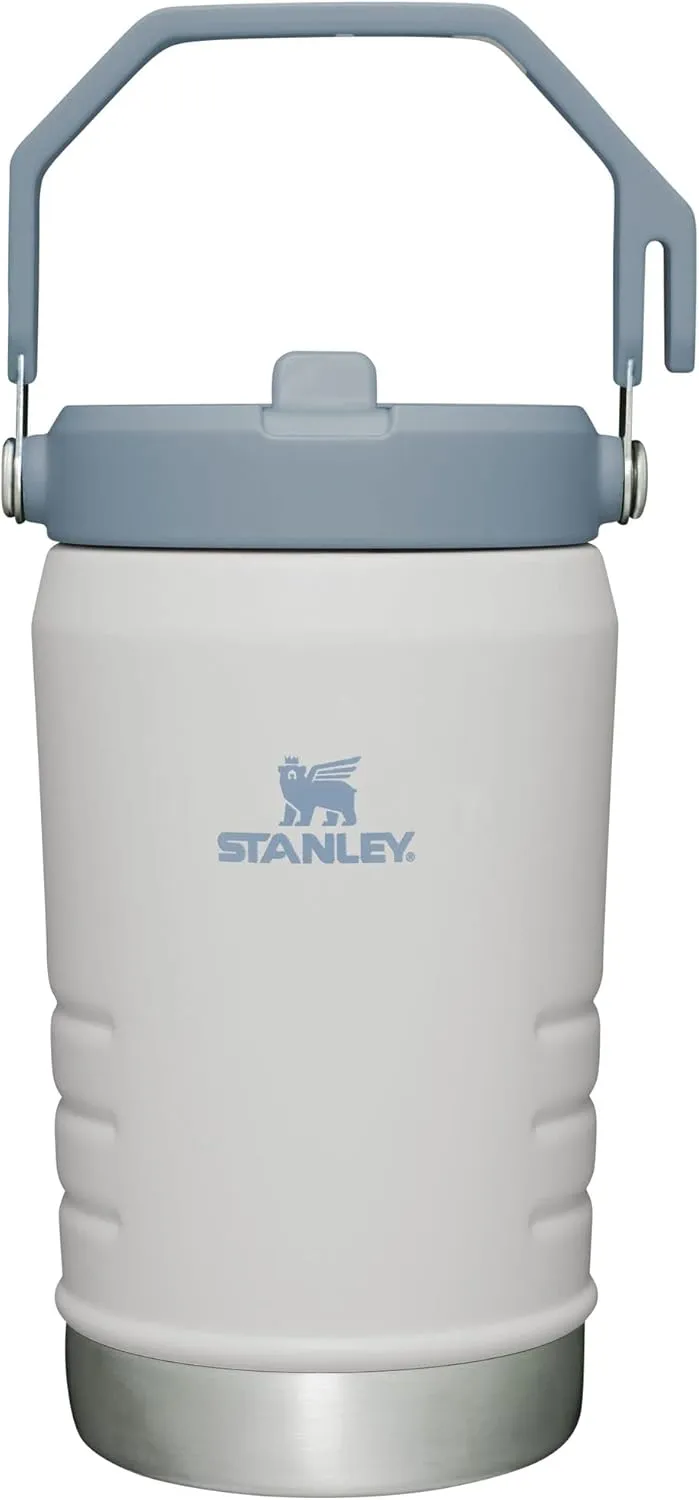 Stanley IceFlow Flip Straw Jug with Handle 40 oz| Twist On Lid and Flip Up Straw | Leak Resistant for Travel and Sports | Insulated Stainless Steel | BPA-Free | Fog