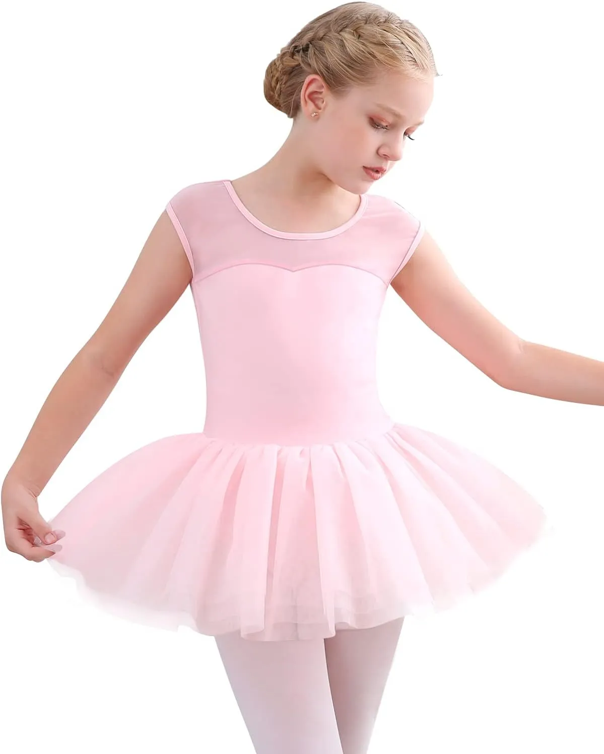 Stelle Ballet Leotards for Girls Toddler Leotard with Tutu Skirt Dance Tutu Dress (Little/Big Kid)