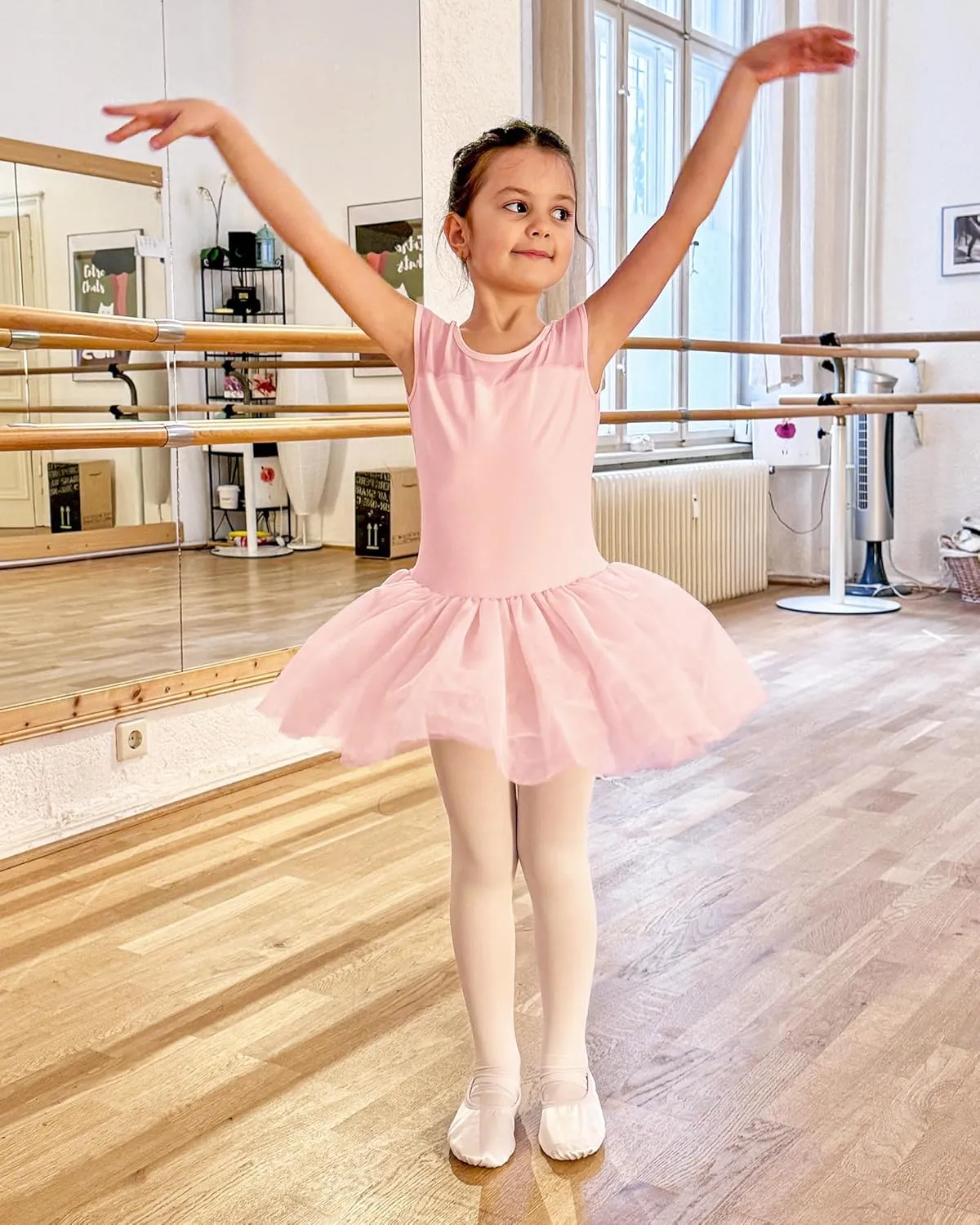 Stelle Ballet Leotards for Girls Toddler Leotard with Tutu Skirt Dance Tutu Dress (Little/Big Kid)
