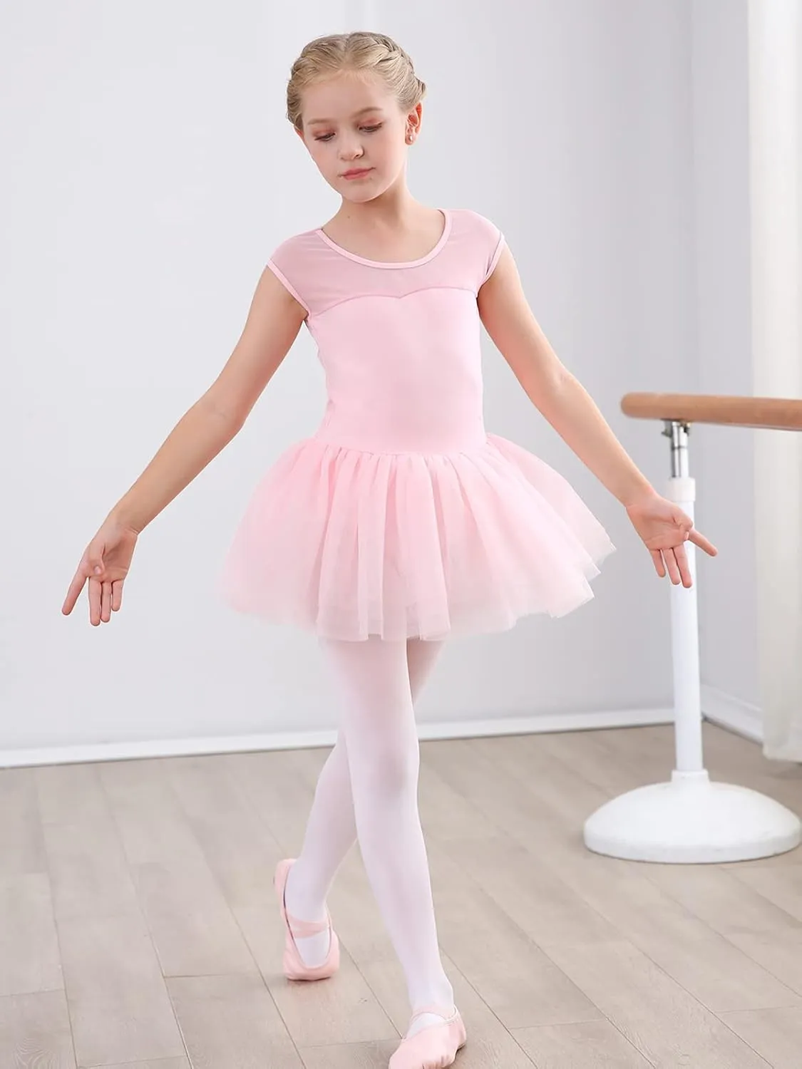 Stelle Ballet Leotards for Girls Toddler Leotard with Tutu Skirt Dance Tutu Dress (Little/Big Kid)
