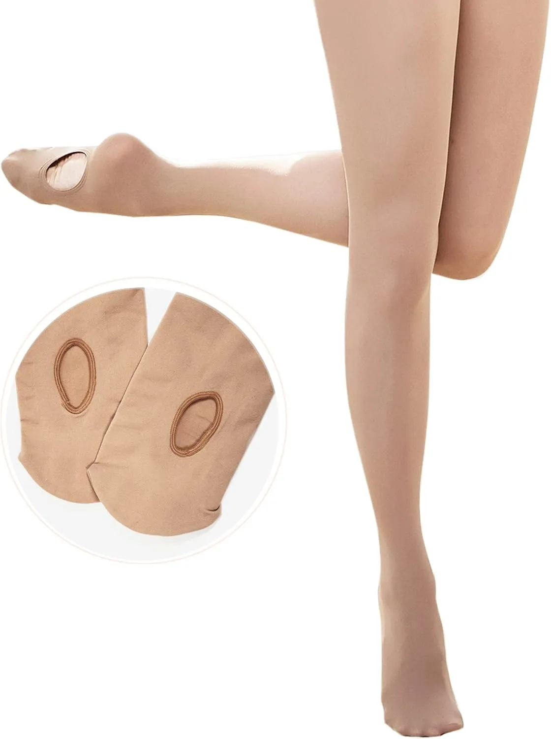 Stelle Girls Women Ballet Dance Convertible Tights Ultra Soft Pro Transition Tights