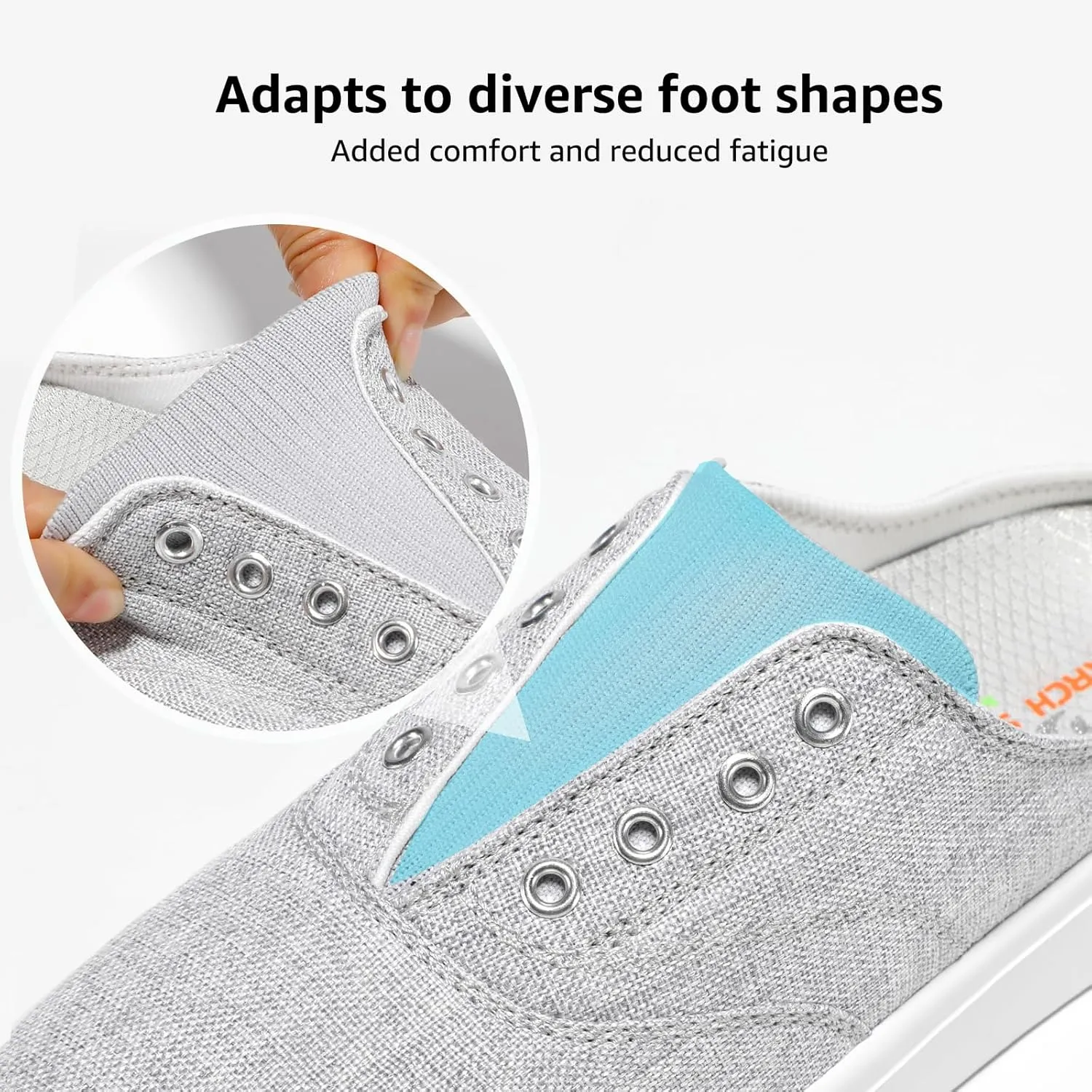 STQ Slip On Orthopedic Wide Shoes丨Lightweight Women Backless Casual Plantar Fasciitis Relief Mule Sneakers