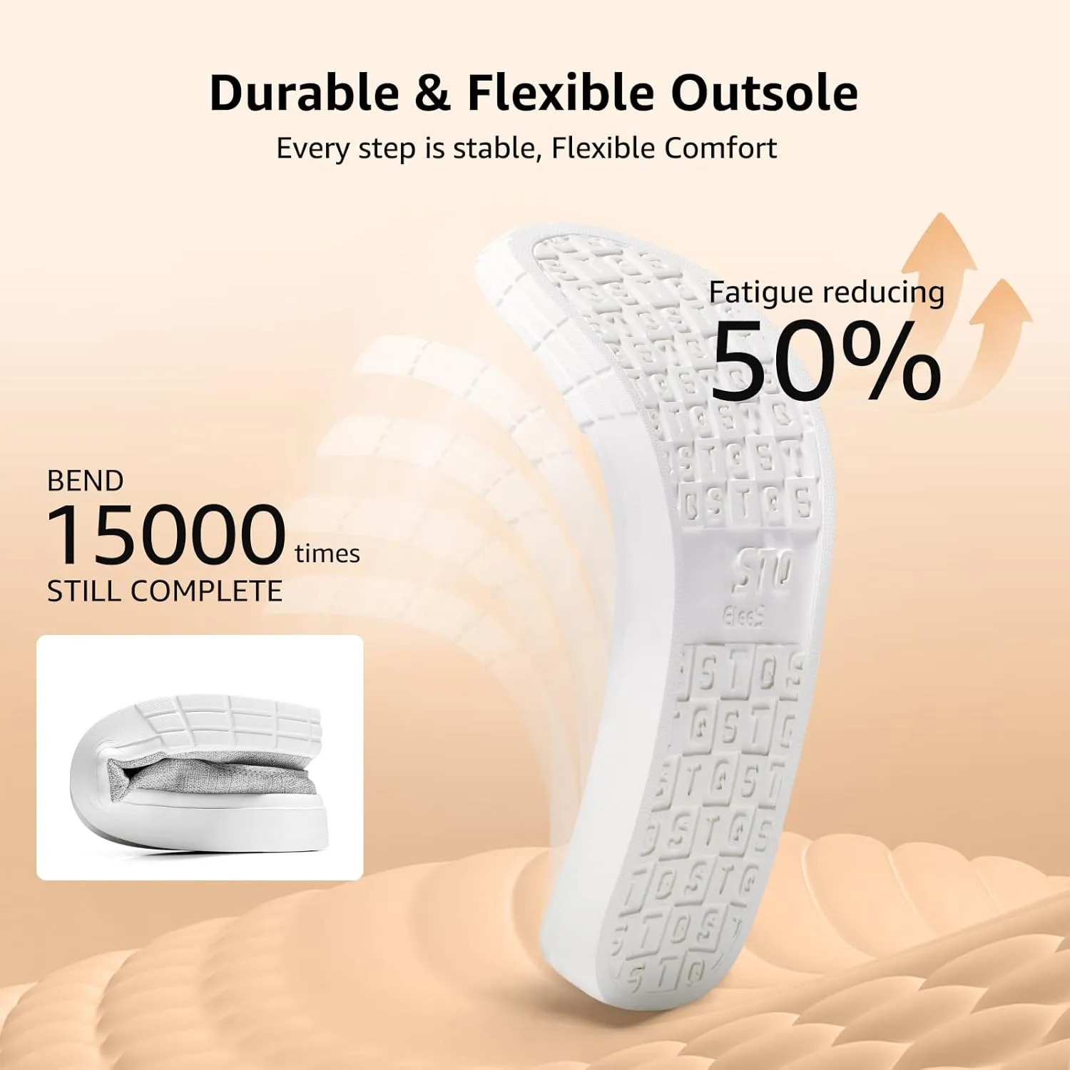 STQ Slip On Orthopedic Wide Shoes丨Lightweight Women Backless Casual Plantar Fasciitis Relief Mule Sneakers