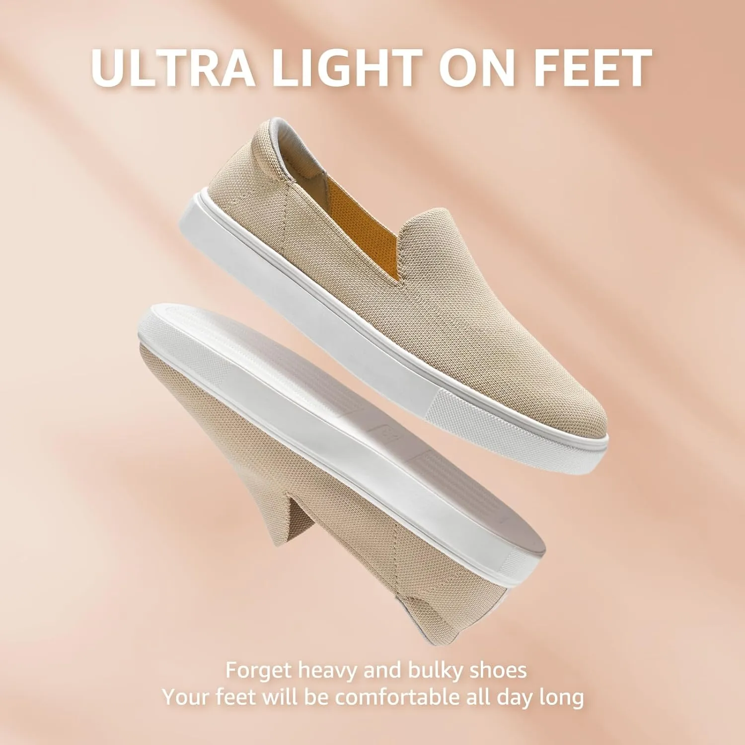 STQ Slip on Shoes for Women Breathable Fashion Sneakers Comfortable Knit Casual Shoes