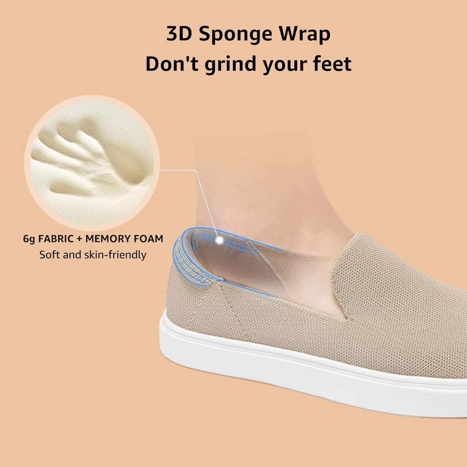 STQ Slip on Shoes for Women Breathable Fashion Sneakers Comfortable Knit Casual Shoes