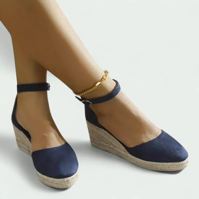 Strazoro | Women's Wedge Sandals Ankle Strap Braided Sole Espadrille