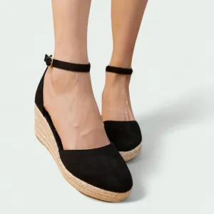 Strazoro | Women's Wedge Sandals Ankle Strap Braided Sole Espadrille