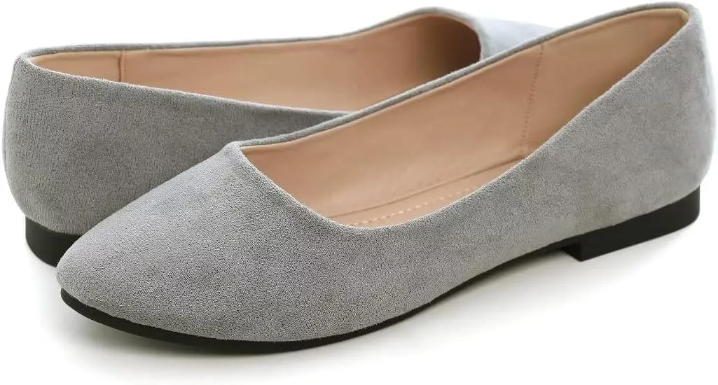 Stunner Women Cute Slip-On Ballet Shoes Soft Solid Classic Pointed Toe Flats