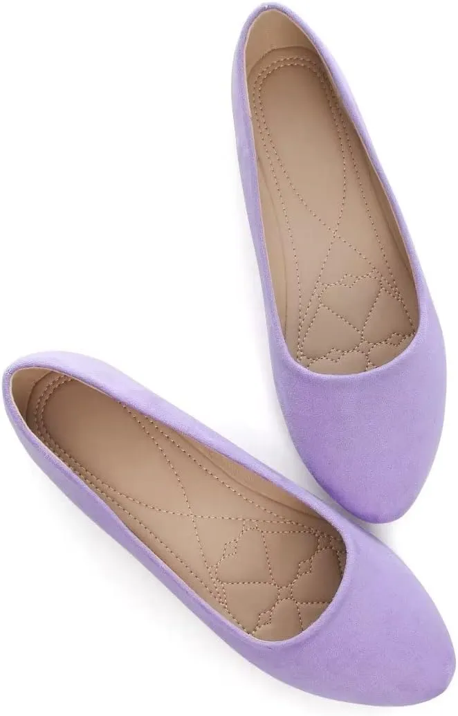 Stunner Women Cute Slip-On Ballet Shoes Soft Solid Classic Pointed Toe Flats