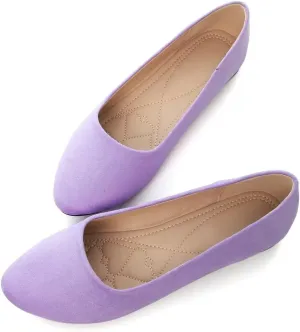 Stunner Women Cute Slip-On Ballet Shoes Soft Solid Classic Pointed Toe Flats