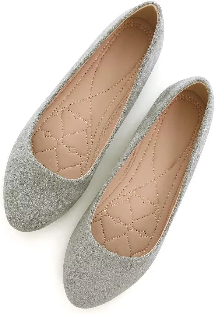 Stunner Women Cute Slip-On Ballet Shoes Soft Solid Classic Pointed Toe Flats
