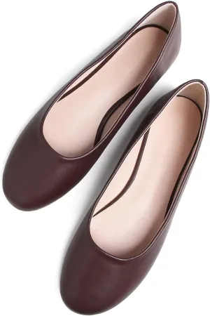 Stunner Women Cute Slip-On Ballet Shoes Soft Solid Classic Pointed Toe Flats