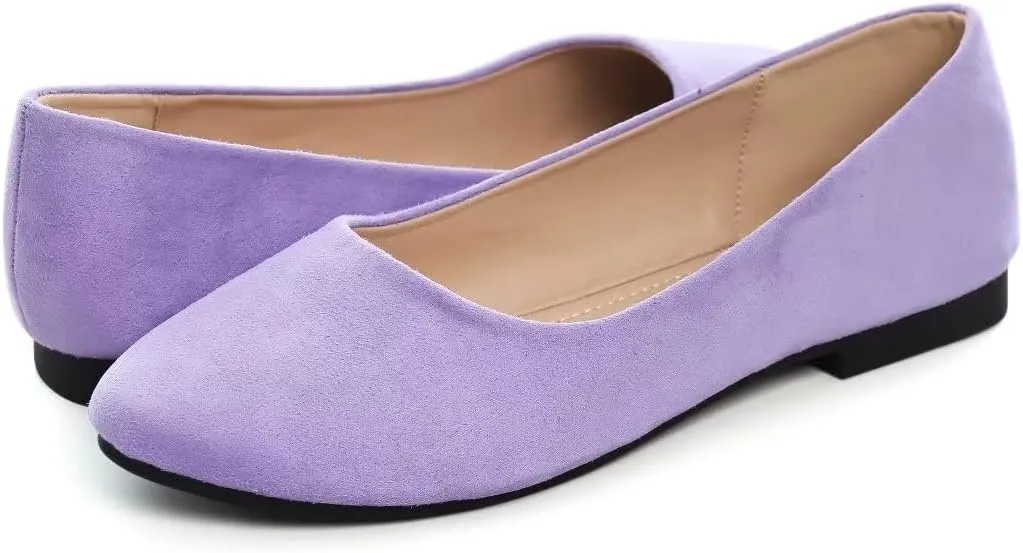 Stunner Women Cute Slip-On Ballet Shoes Soft Solid Classic Pointed Toe Flats