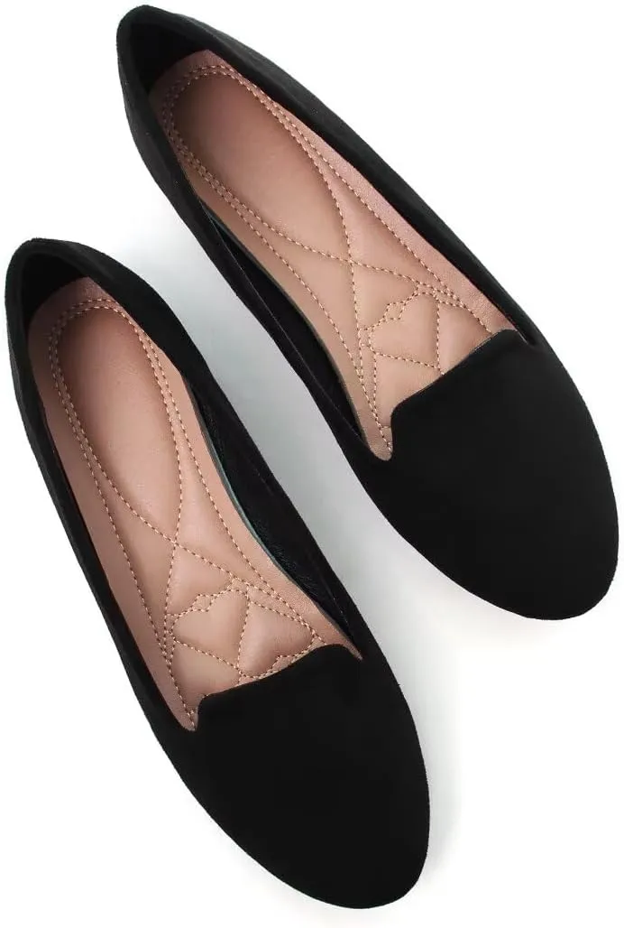 Stunner Women Cute Slip-On Ballet Shoes Soft Solid Classic Pointed Toe Flats