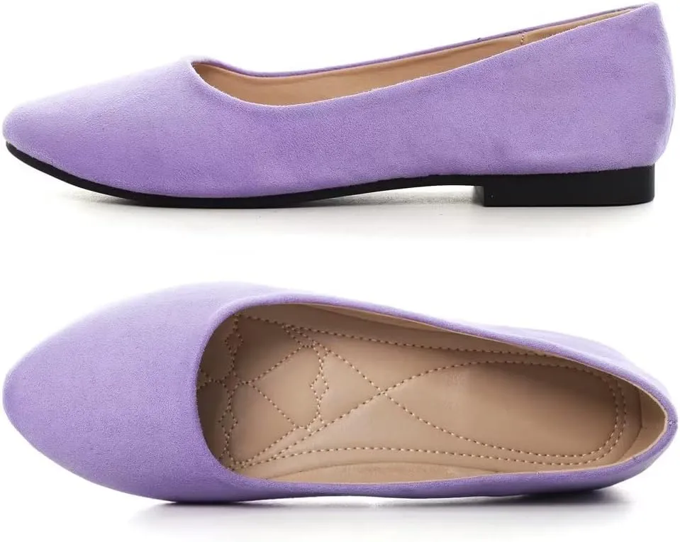 Stunner Women Cute Slip-On Ballet Shoes Soft Solid Classic Pointed Toe Flats