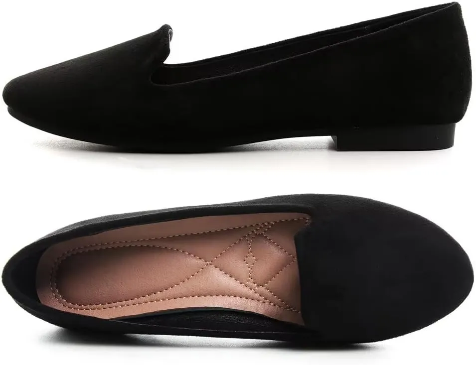 Stunner Women Cute Slip-On Ballet Shoes Soft Solid Classic Pointed Toe Flats