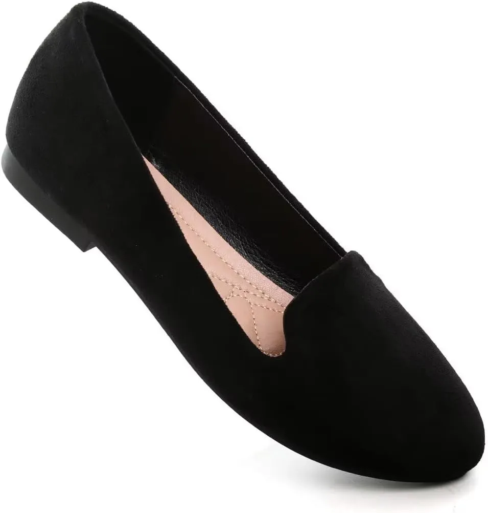 Stunner Women Cute Slip-On Ballet Shoes Soft Solid Classic Pointed Toe Flats