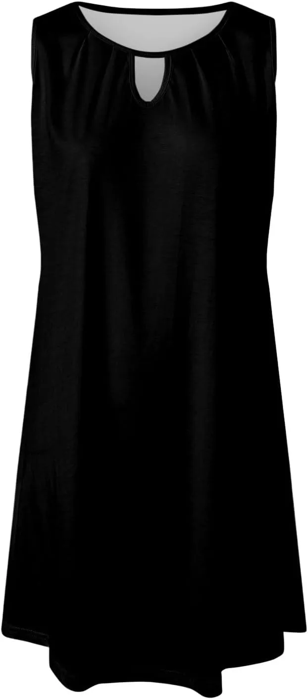 Summer Dresses for Women 2025 Trendy Boho Floral Print Beach Cover Up Casual Spring Sleeveless Sundresses