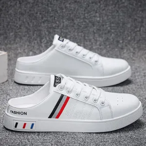 Summer Men's Casual Breathable Semi Slipper White Shoes