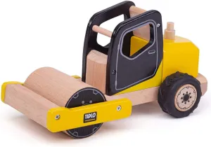 T0416 Wooden Road Roller Construction Vehicles