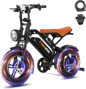 T16 Electric Bike for Teens & Childs, 1000W Motor 48V15.6Ah Removable Battery, 30MPH Off-Road Electric Bicycle,16"Fat Tire Ebike for Kids, 7-Speed,Dual Hydraulic Brakes, Fits Riders 4'5"-5'4"