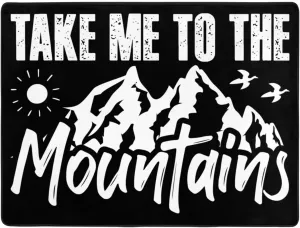 Take Me to The Mountains Area Rug 4x6Ft Soft Rugs for Living Room Indoor Floor Non-Slip Durable Home Decor Rug