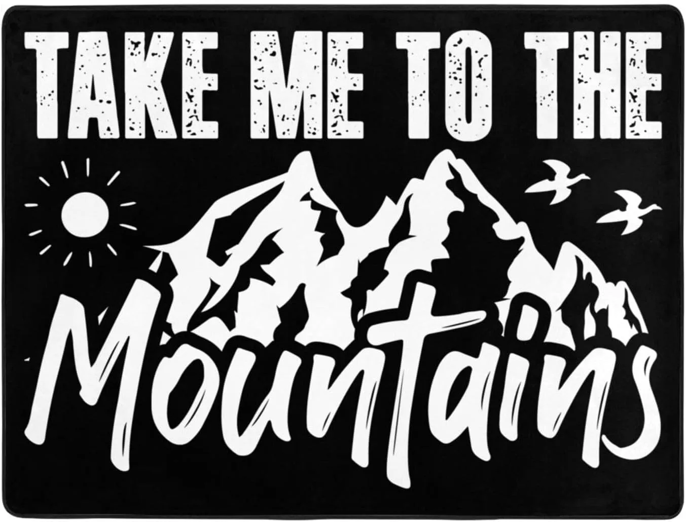 Take Me to The Mountains Area Rug 4x6Ft Soft Rugs for Living Room Indoor Floor Non-Slip Durable Home Decor Rug
