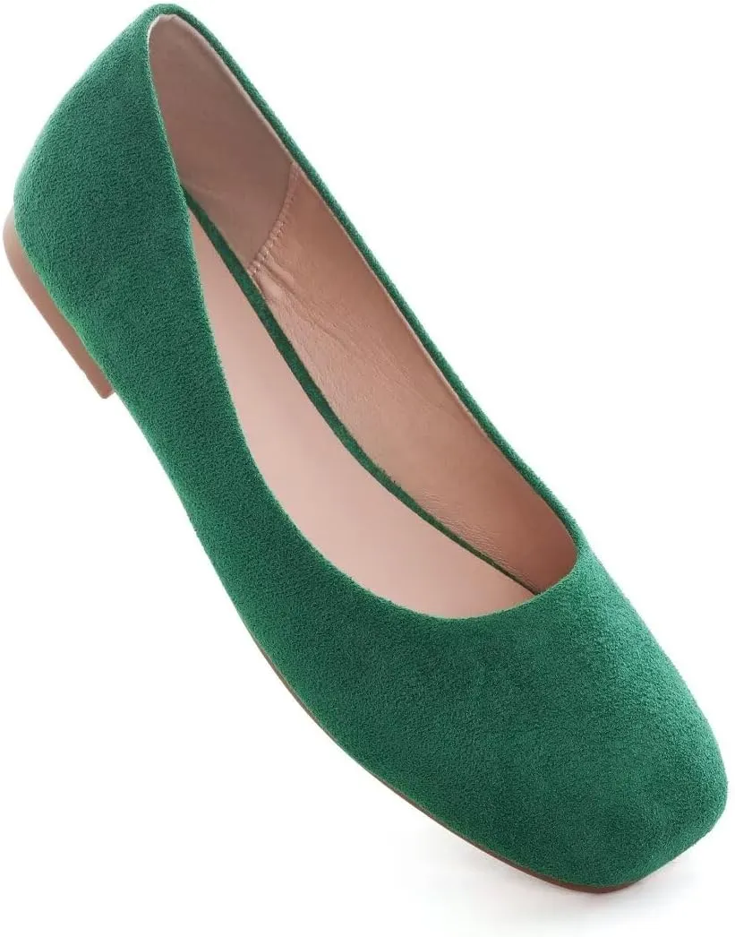 TANGNEST Women Cute Bowknot Flats Soft Slip On Dress Comfort Square Toe Flats