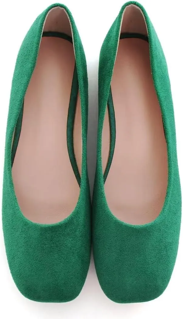 TANGNEST Women Cute Bowknot Flats Soft Slip On Dress Comfort Square Toe Flats