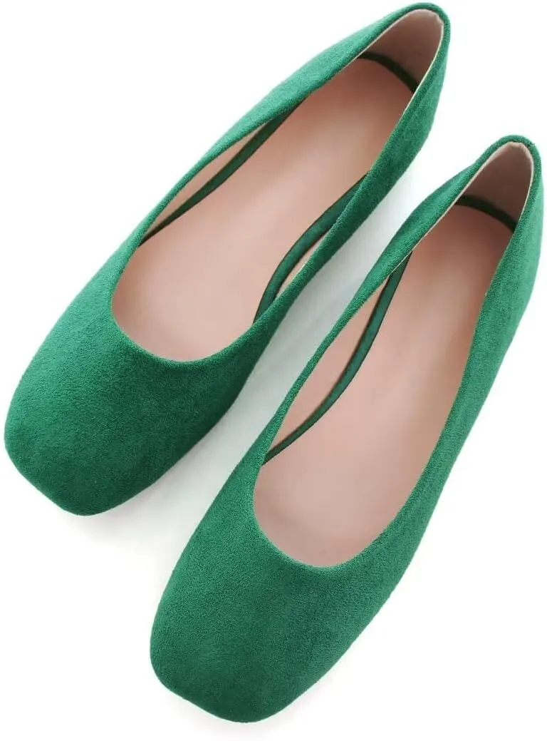 TANGNEST Women Cute Bowknot Flats Soft Slip On Dress Comfort Square Toe Flats