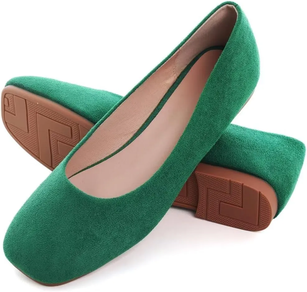 TANGNEST Women Cute Bowknot Flats Soft Slip On Dress Comfort Square Toe Flats