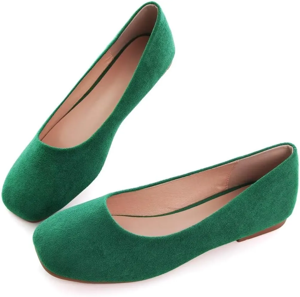 TANGNEST Women Cute Bowknot Flats Soft Slip On Dress Comfort Square Toe Flats