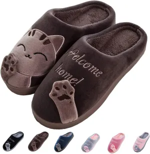techcity Women's & Men's Comfort Memory Foam Slippers Breathable Fuzzy Slip on Clog House Shoes w/Indoor Outdoor Anti-Skid Sole