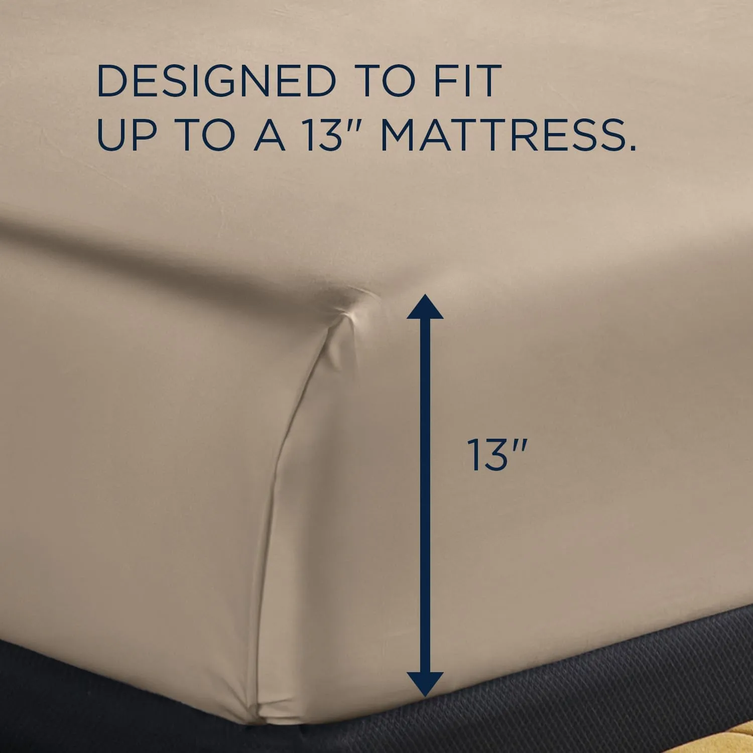 TEMPUR Luxe Egyptian Cotton Sheet Set Sandstone - King
