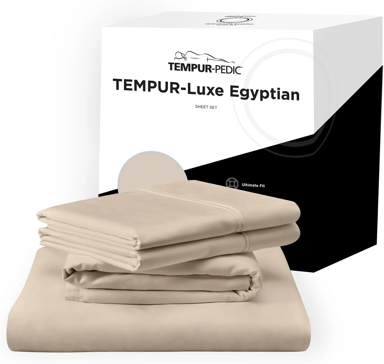 TEMPUR Luxe Egyptian Cotton Sheet Set Sandstone - King