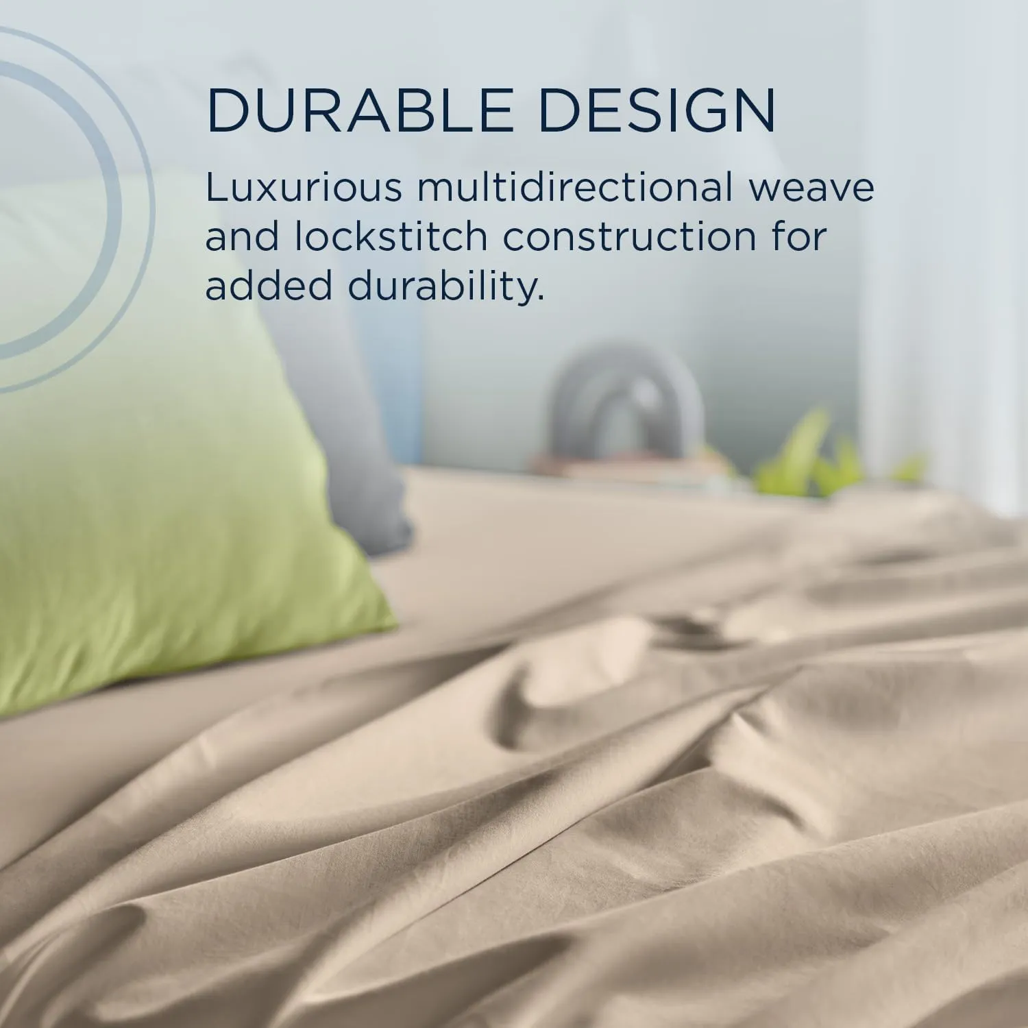 TEMPUR Luxe Egyptian Cotton Sheet Set Sandstone - King
