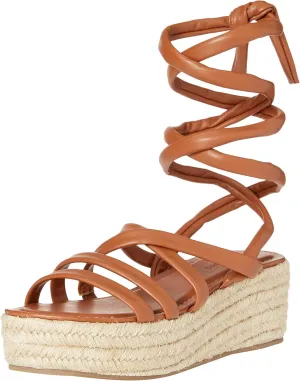The Drop Women's Louanne Strappy Ankle Wrap Platform Espadrille