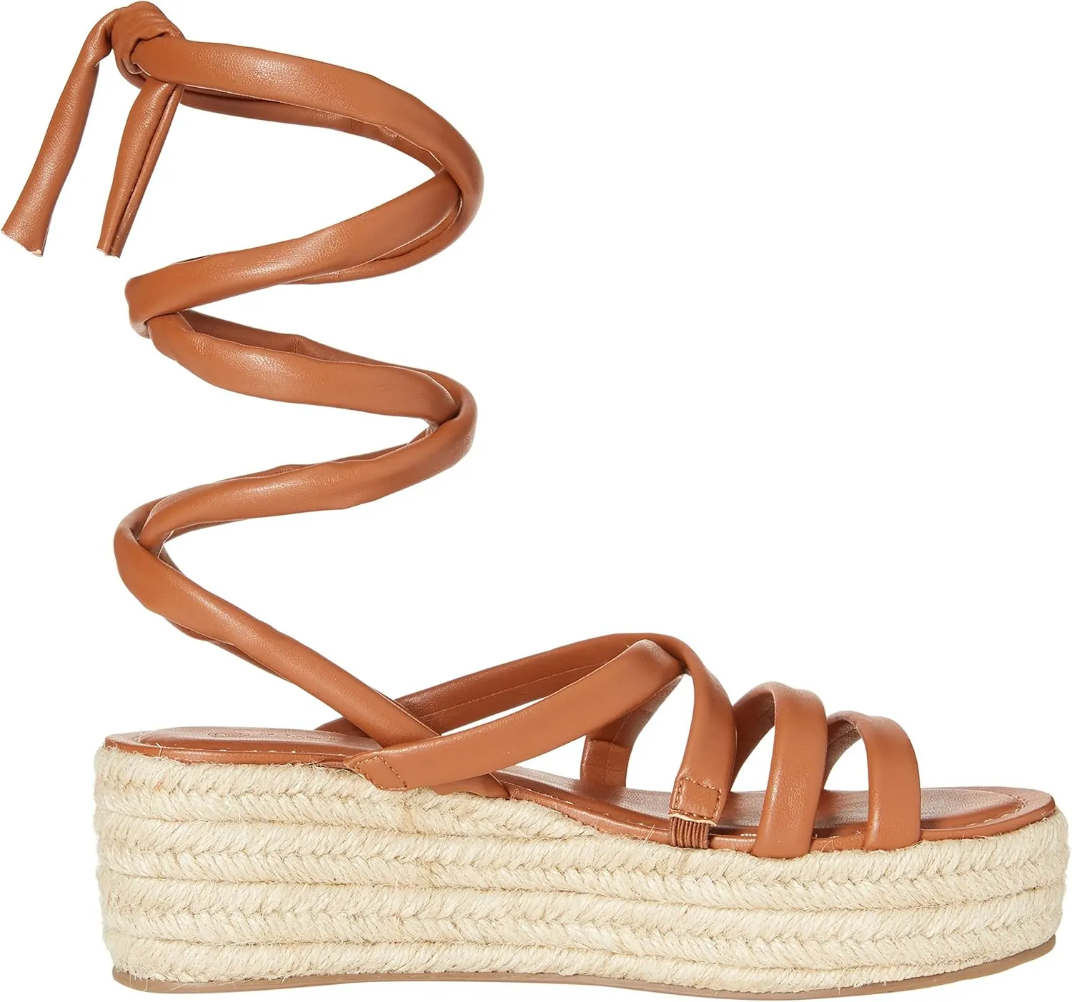 The Drop Women's Louanne Strappy Ankle Wrap Platform Espadrille