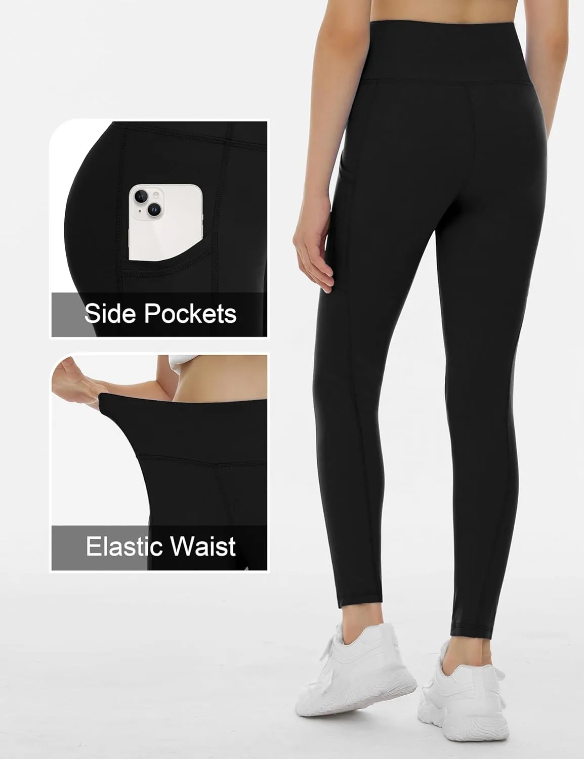 THE GYM PEOPLE Girls Workout Leggings Kids High Waist Stretch Athletic Dance Yoga Pants with Pockets