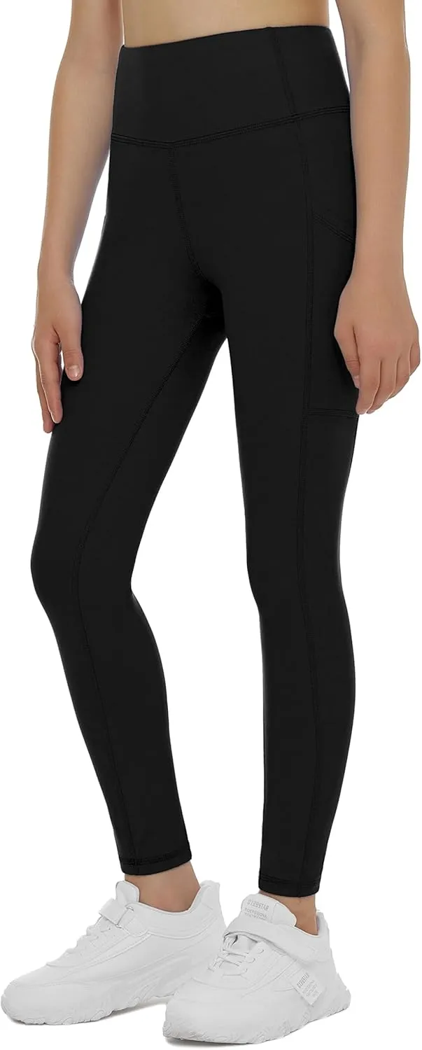THE GYM PEOPLE Girls Workout Leggings Kids High Waist Stretch Athletic Dance Yoga Pants with Pockets
