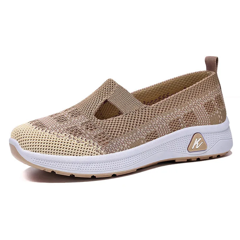 themeisles Women's Shoes Summer New Breathable Comfortable Shoes Old Beijing Cloth Shoes Slip-on Mom Shoes Cross-Border Women's Shoes Wholesale
