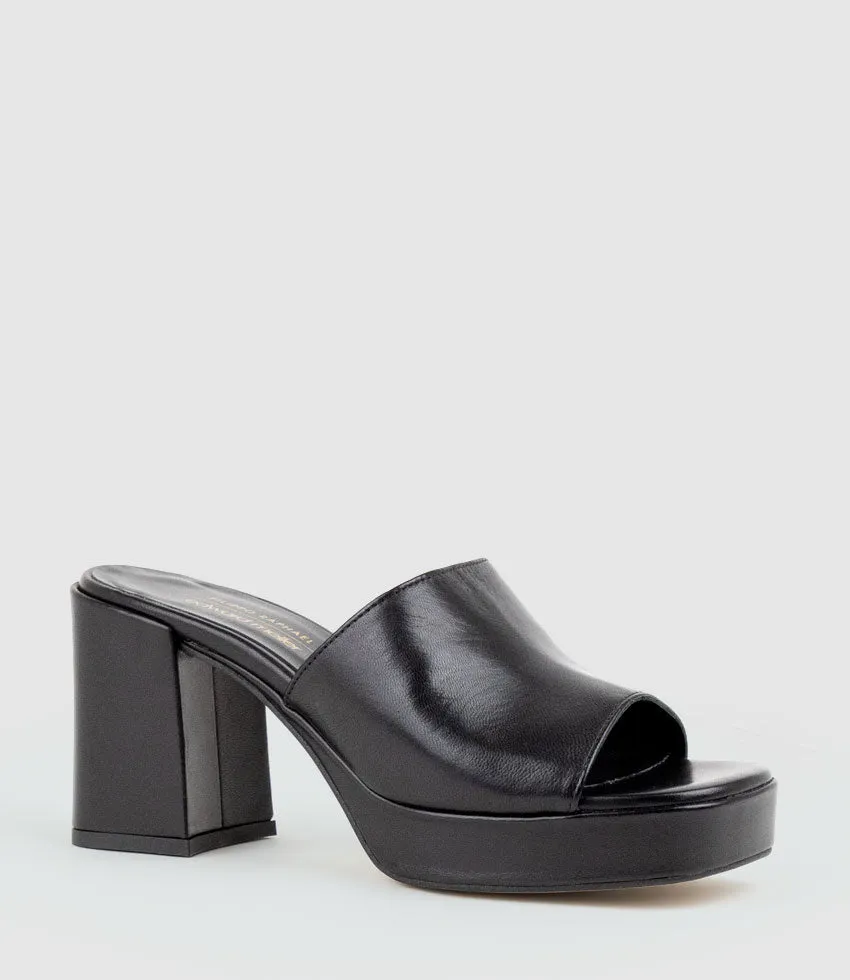 TILLA90 Platform Slide in Black
